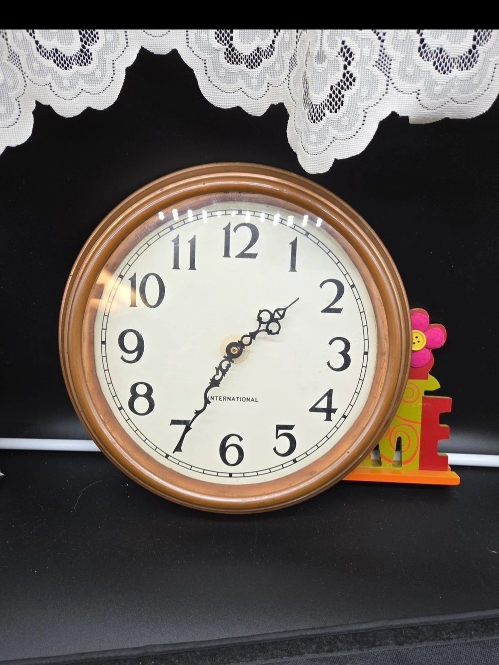Vintage Copper International Wall Clock 12 1/2 "